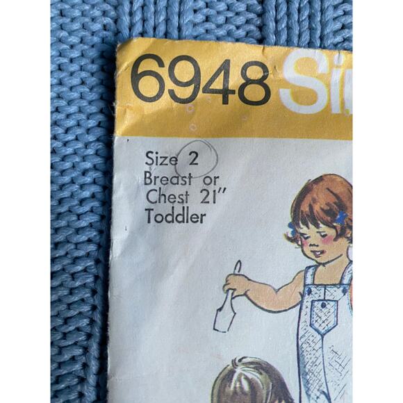Simplicity Sewing pattern 6948 kids romper jumper overall size 2 - Picture 2 of 5